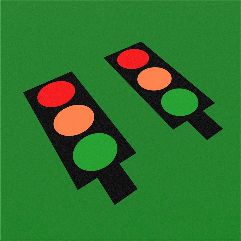 Technical render of a Wetpour Traffic Light